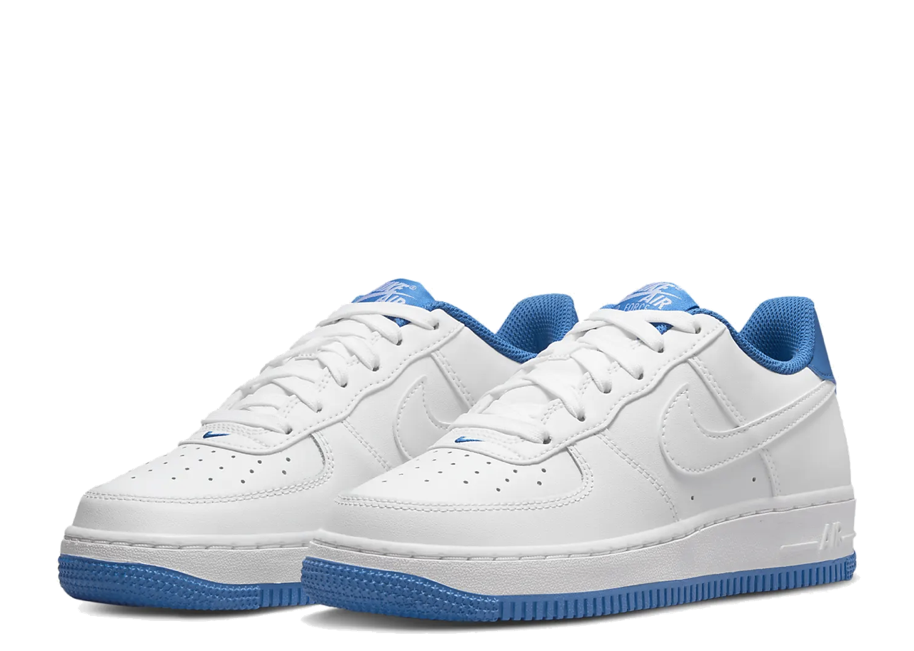 Nike Air Force 1 Low '07 White Light Photo Blue (Grade School) - photo 2
