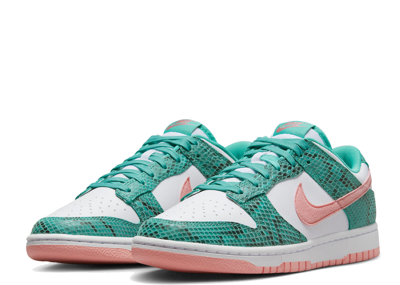 Nike Dunk Low Snakeskin Washed Teal Bleached Coral - photo 2