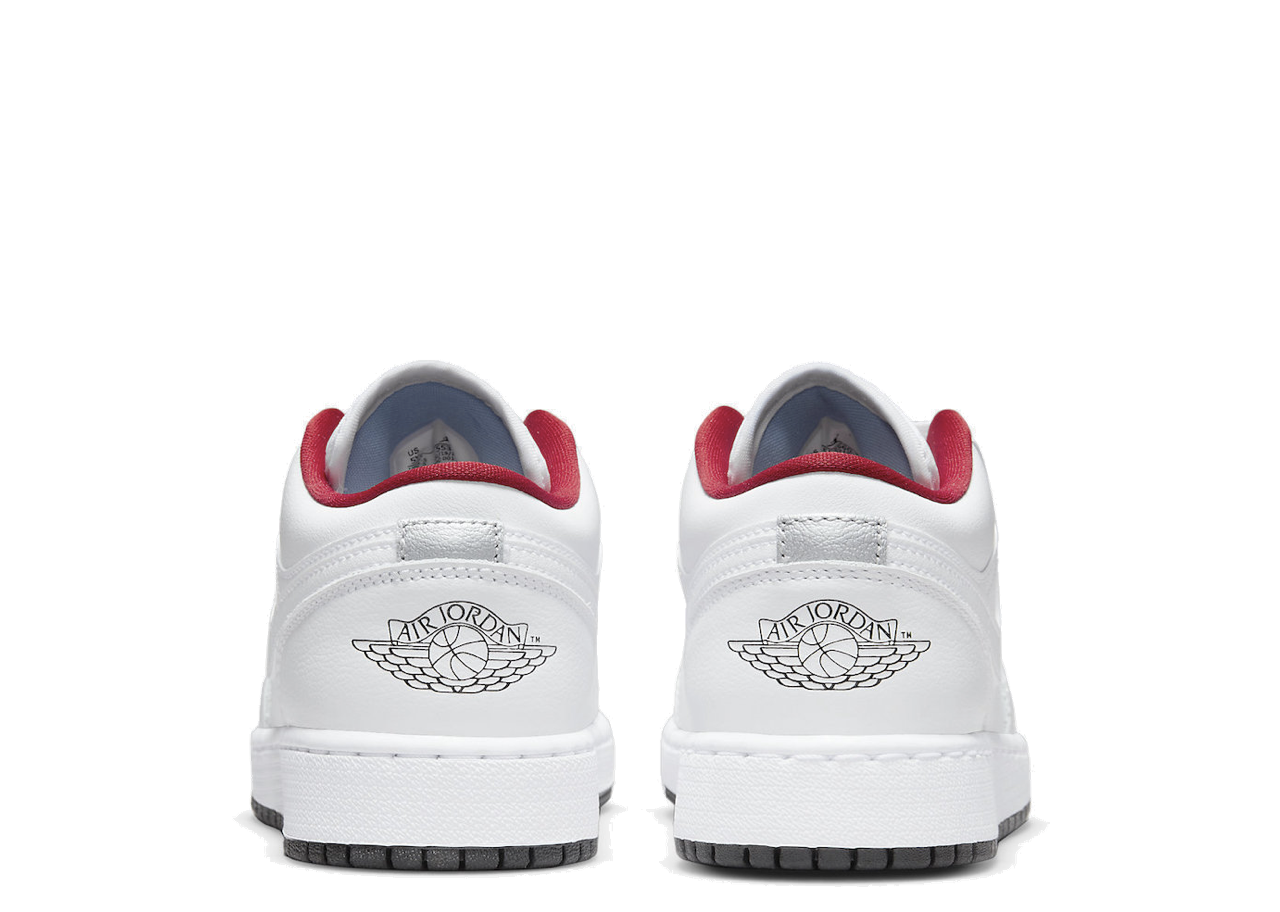 Air Jordan 1 Low White Red (Grade School) - photo 3