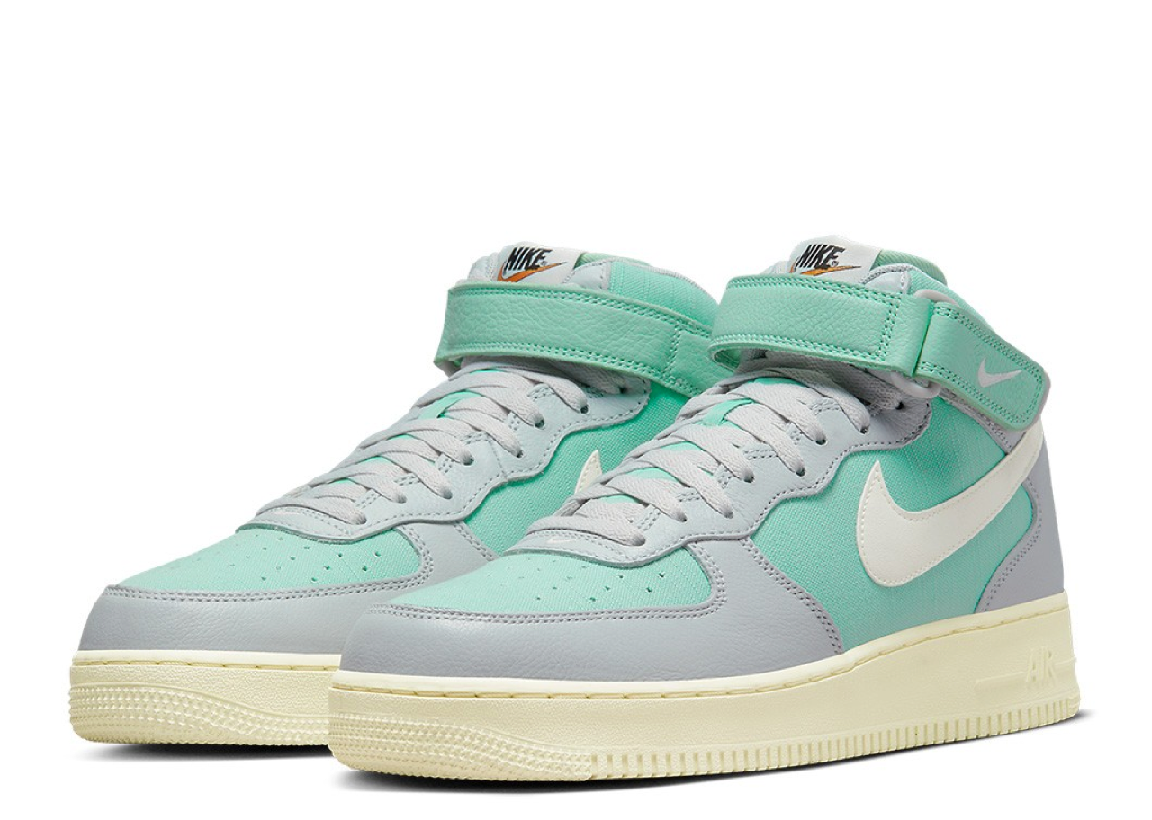 Nike Air Force 1 Mid LX Grey Fog Enamel Green - photo 2