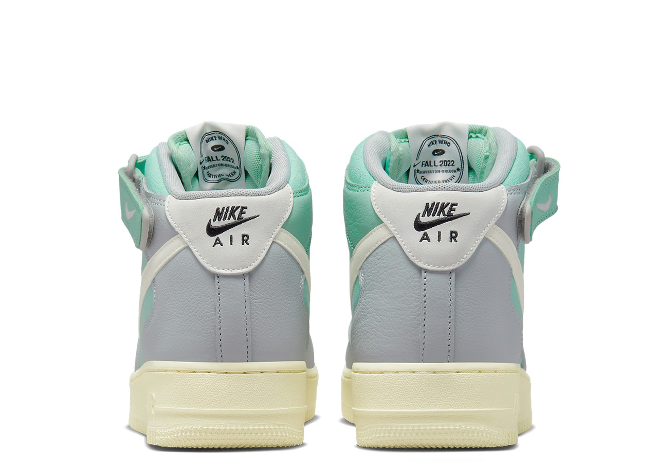 Nike Air Force 1 Mid LX Grey Fog Enamel Green - photo 3