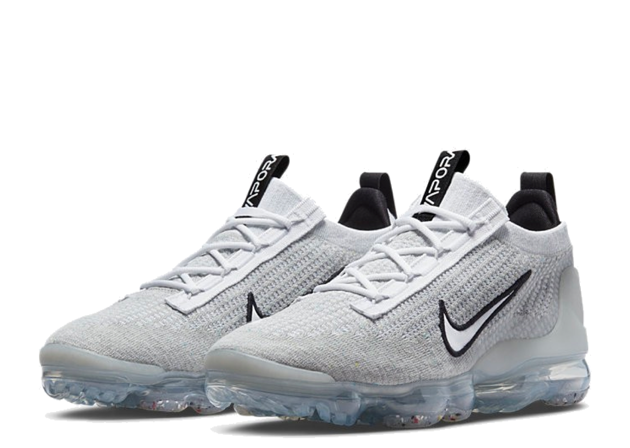 Nike Air VaporMax 2021 FK White Black Metallic Silver - photo 2