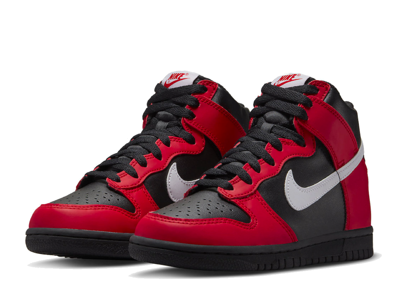 Nike Dunk High Black Red (Grade School) - photo 2