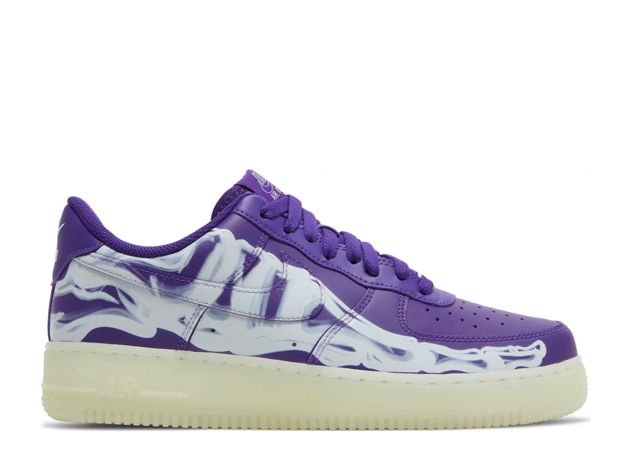 Nike Air Force 1 Low '07 QS Purple Skeleton Halloween (2021)