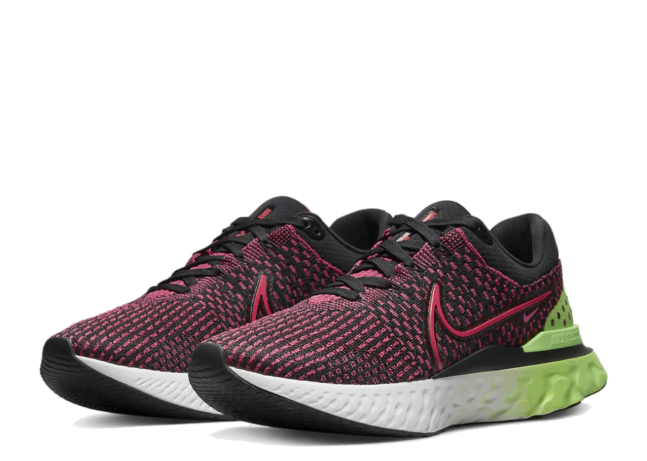 Nike React Infinity Run Flyknit 3 Green Strike Team Red - photo 2