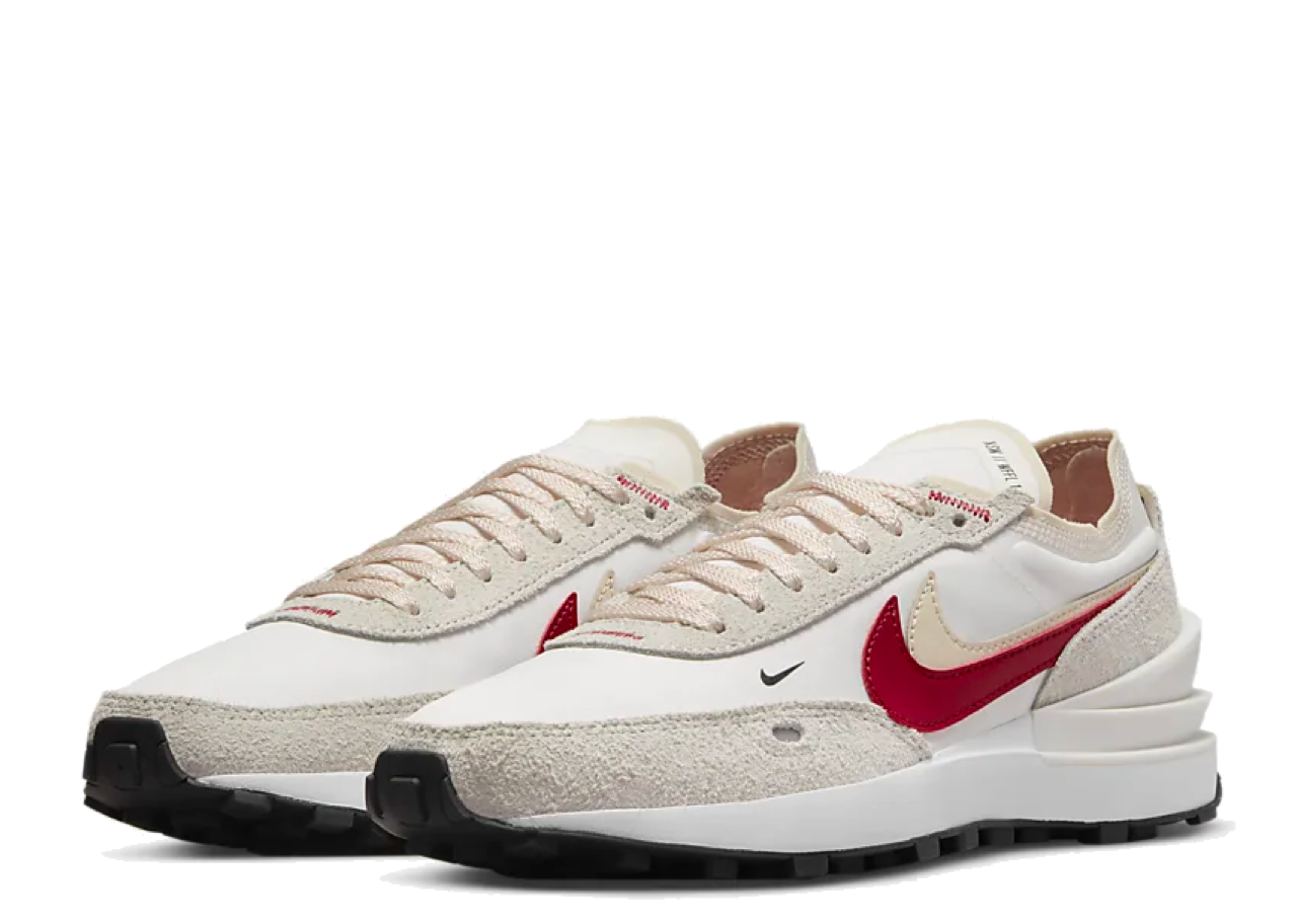 Nike Waffle One SE Sail Pearl White Black Gym Red (Women's) - photo 2
