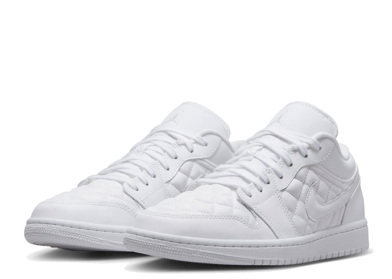 Air Jordan 1 Low Quilted White (Women's) - photo 2