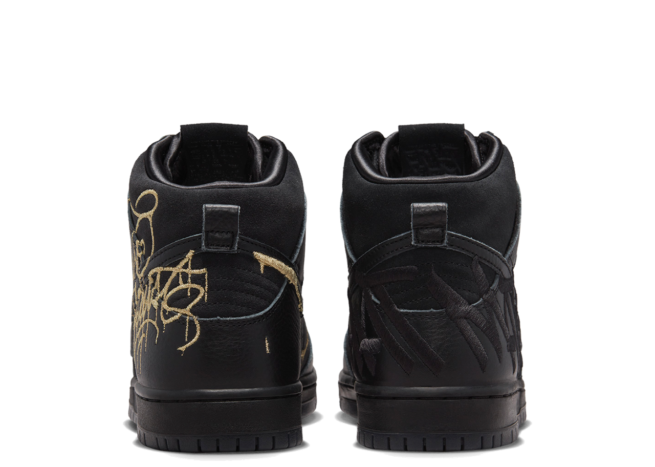 Nike SB Dunk High FAUST Black Gold - photo 3