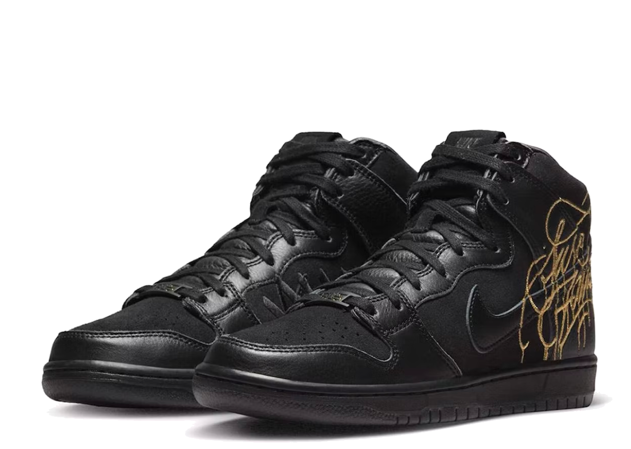 Nike SB Dunk High FAUST Black Gold - photo 2