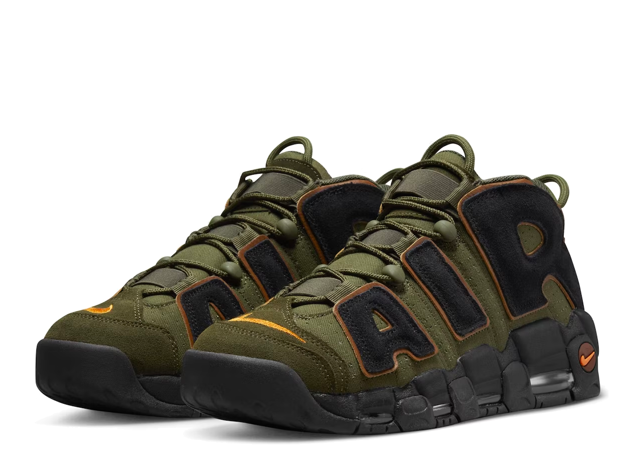 Nike Air More Uptempo 96 Cargo Khaki Alpha Orange - photo 2