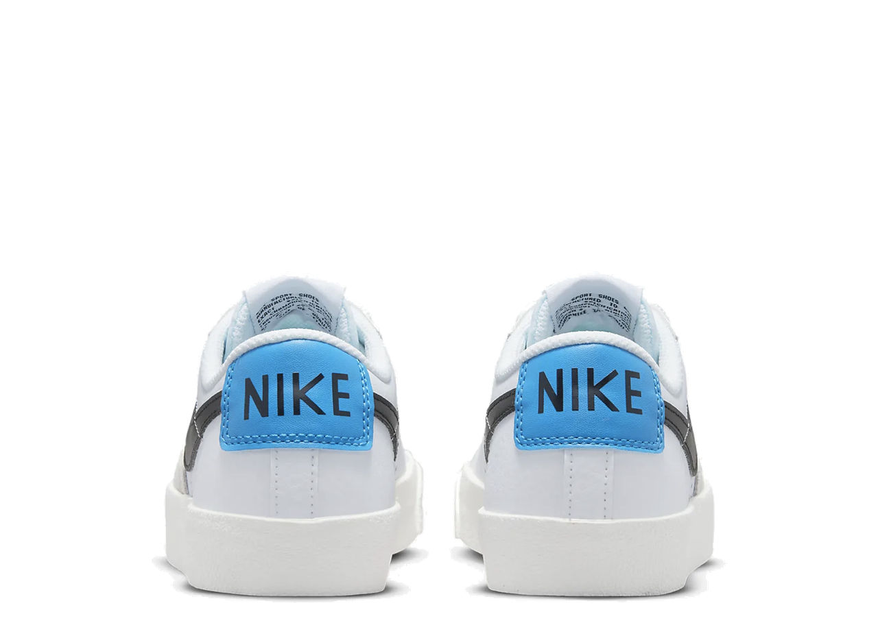 Nike Blazer Low 77 White Black Light Photo Blue (Grade School) - photo 3