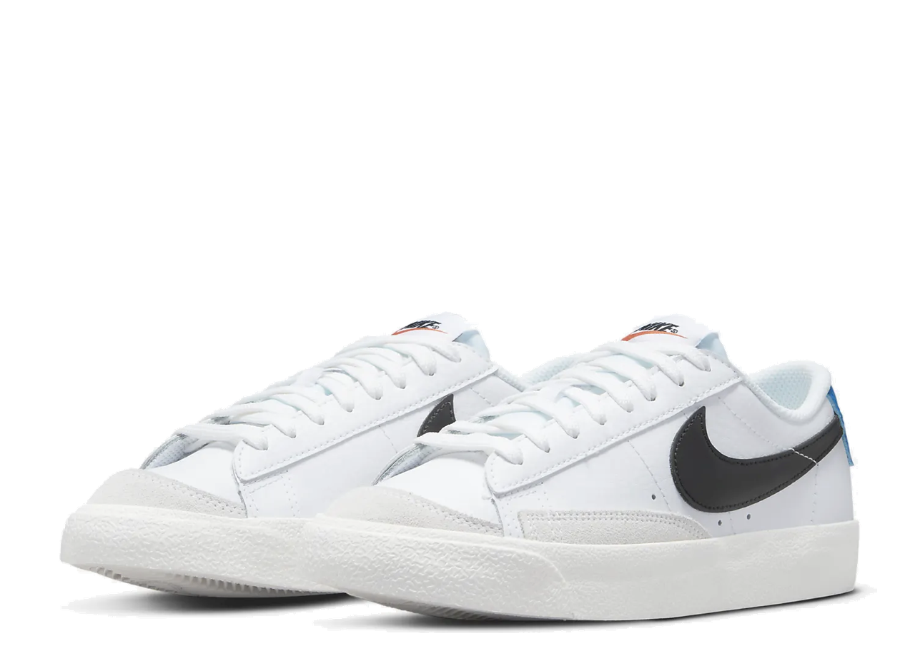 Nike Blazer Low 77 White Black Light Photo Blue (Grade School) - photo 2