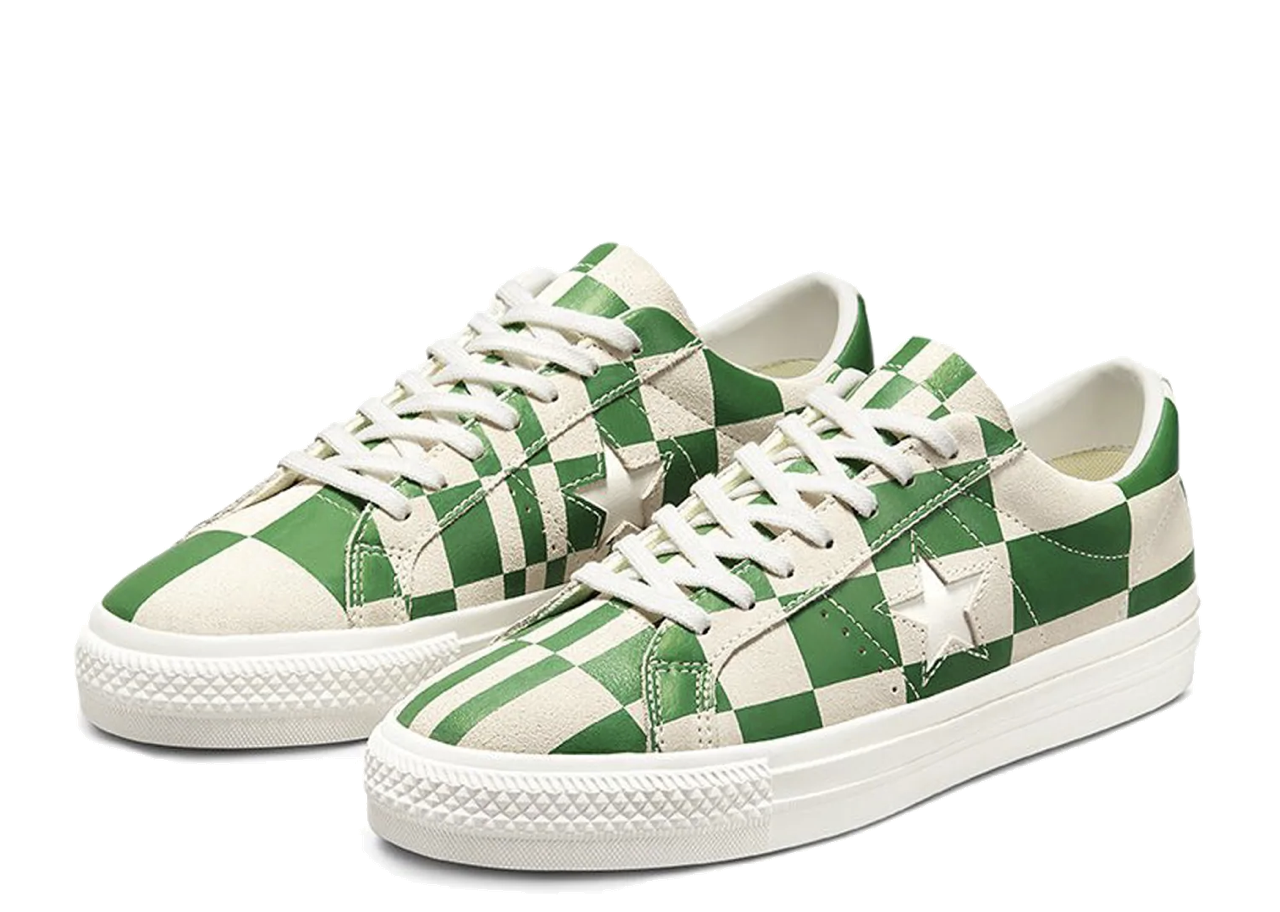 Converse One Star Ox Blocked Warped Board Green - photo 2