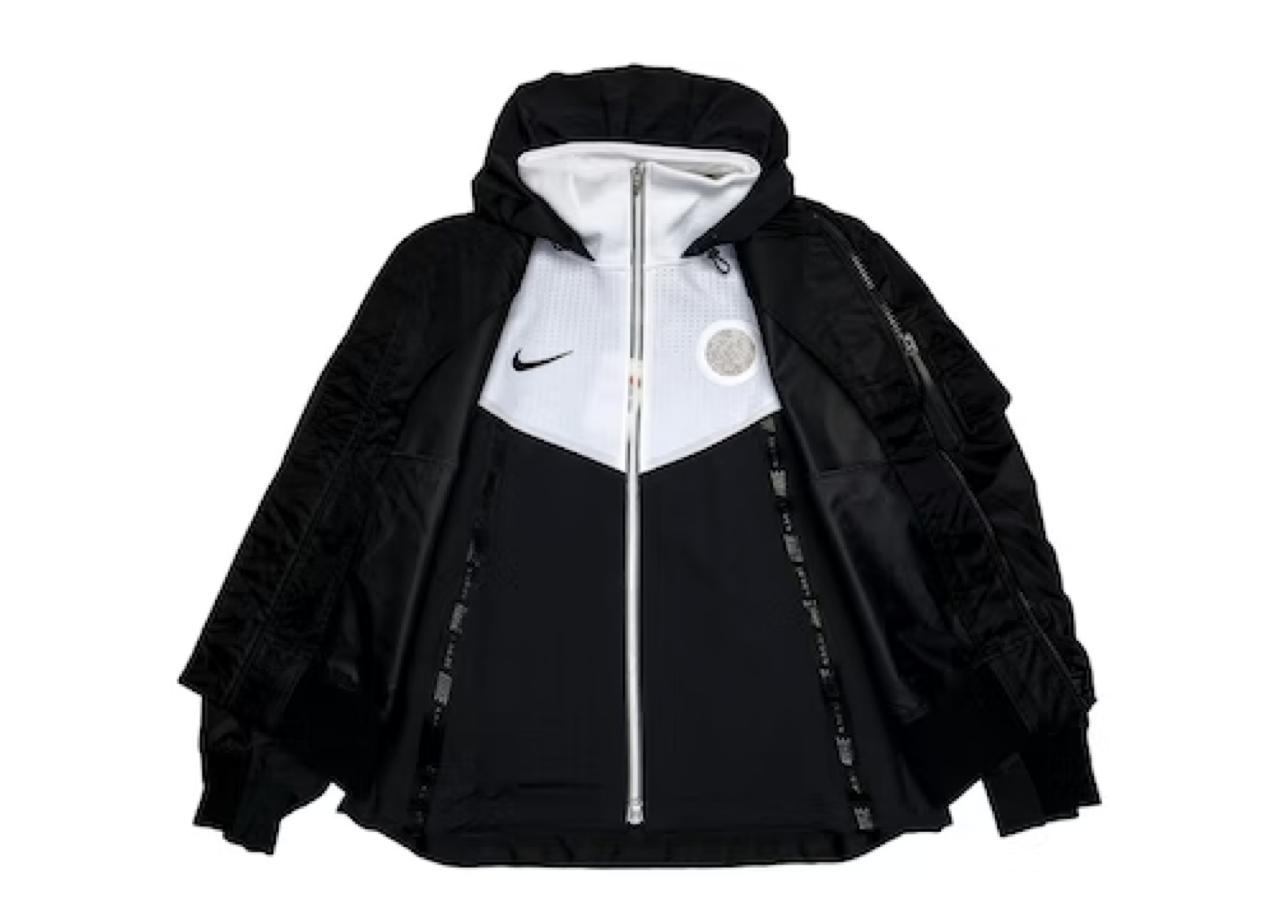 Nike x Sacai Layered Bomber Jacket Black - photo 2