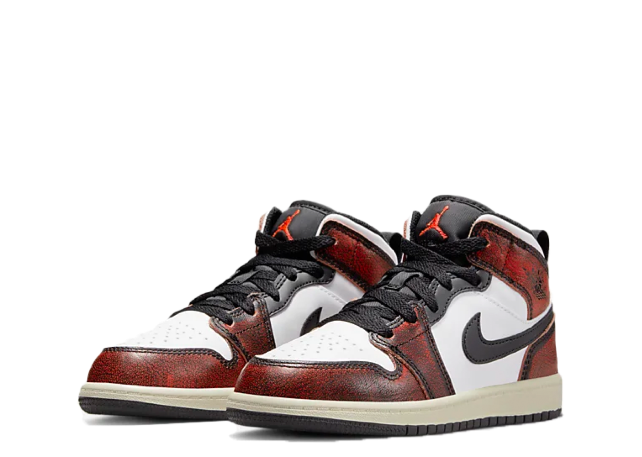 Air Jordan 1 Mid SE Wear-Away Chicago (Pre-School) - photo 2