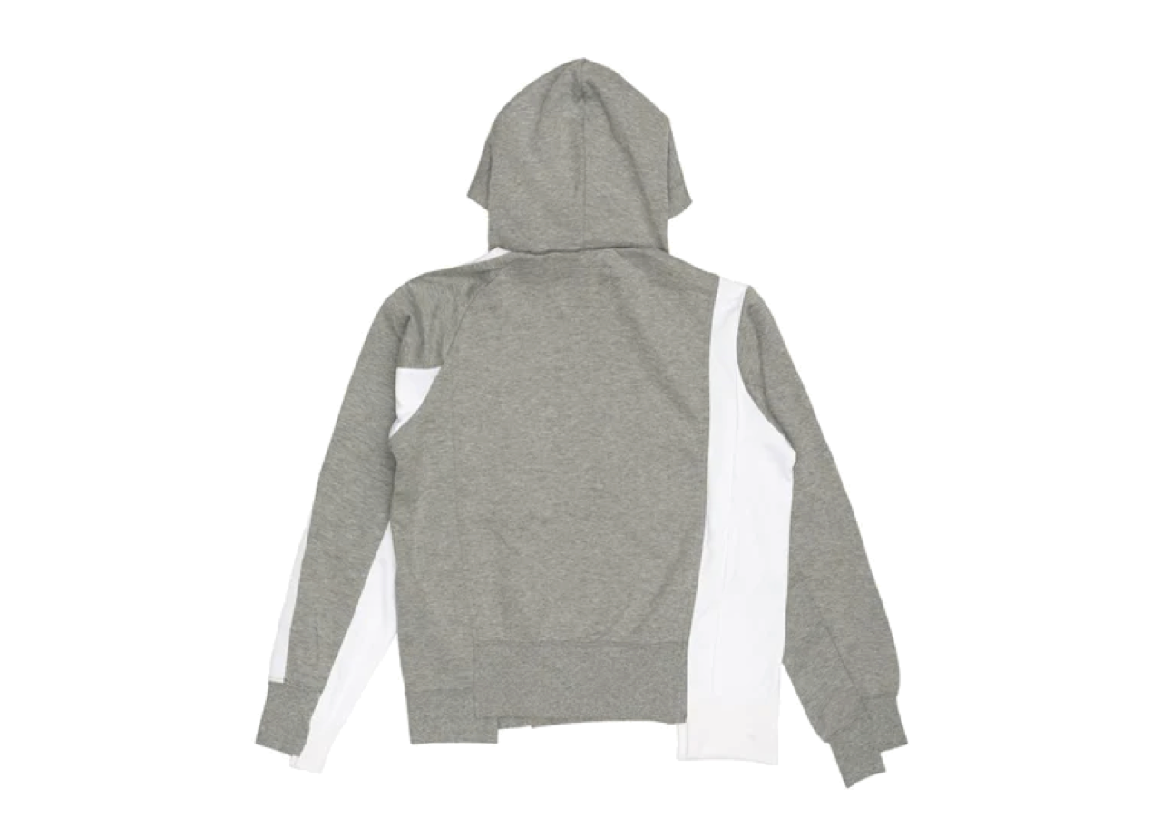 Nike x Sacai Double Zip Hoodie Dark Grey Heather White - photo 2