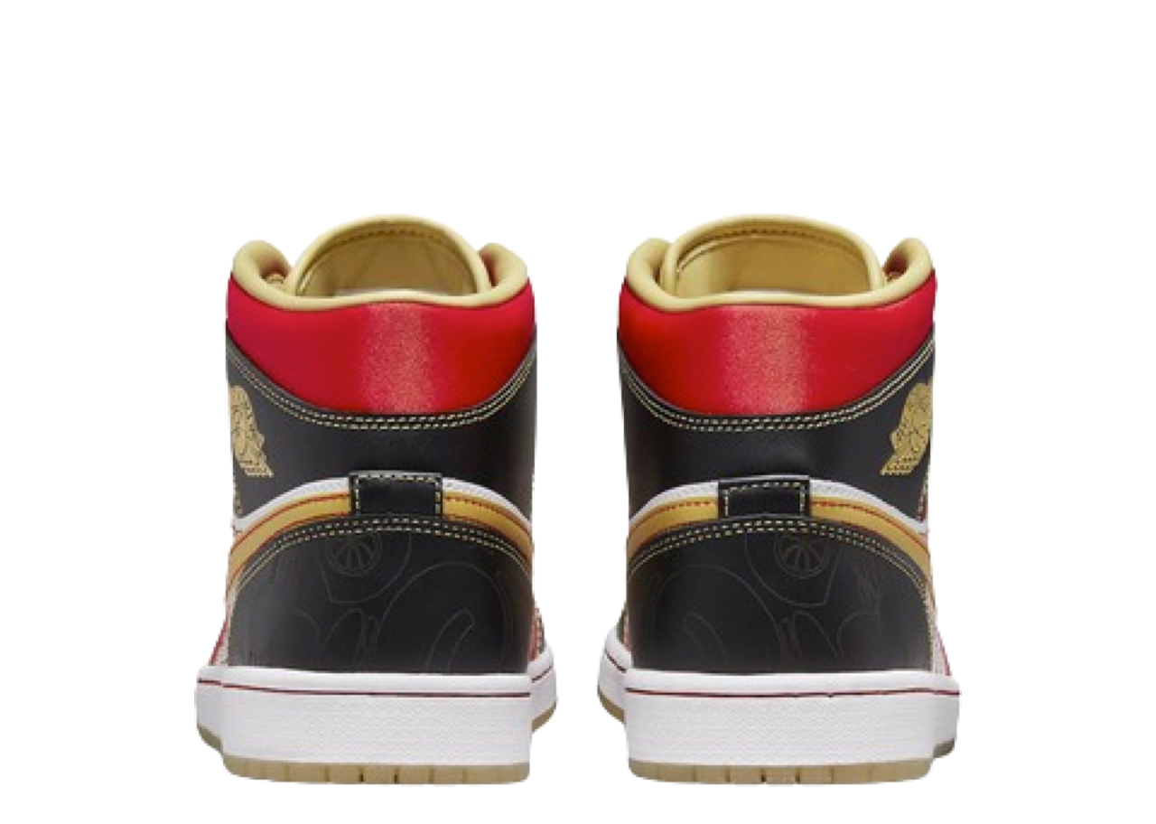 Air Jordan 1 Mid XQ White Black Sport Red - photo 3