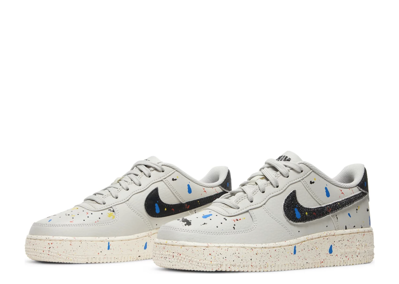 Nike Air Force 1 LV8 Paint Splatter Light Bone (Grade School) - photo 2