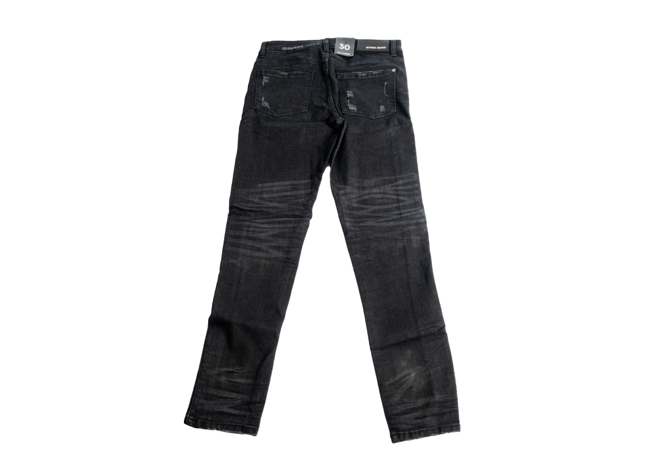 Hyper Denim Black Biker Track Jean - photo 2