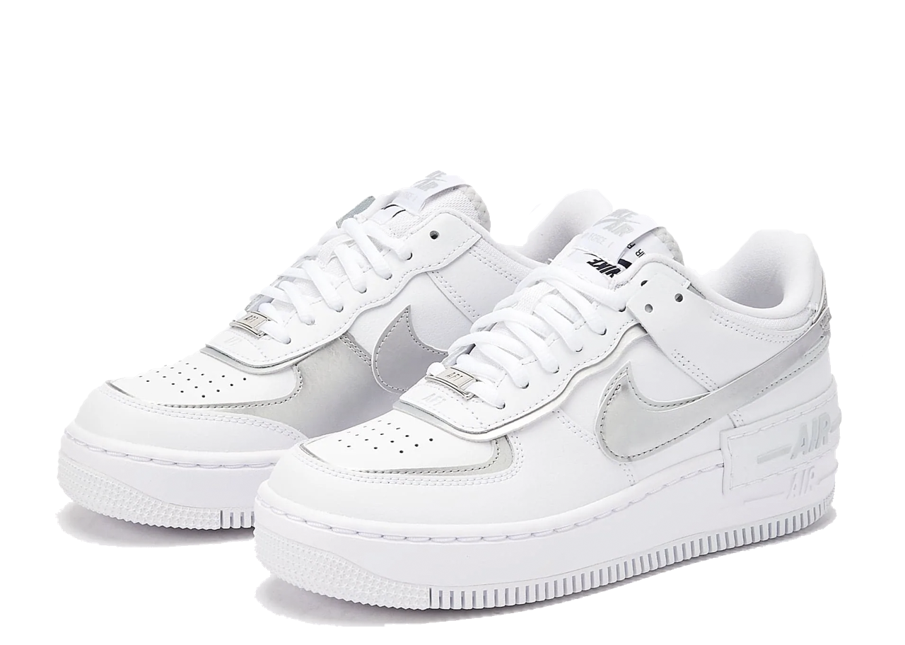 Nike Air Force 1 Low Shadow White Metallic Silver (Women's) - photo 2