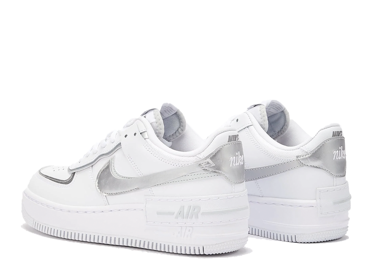 Nike Air Force 1 Low Shadow White Metallic Silver (Women's) - photo 3