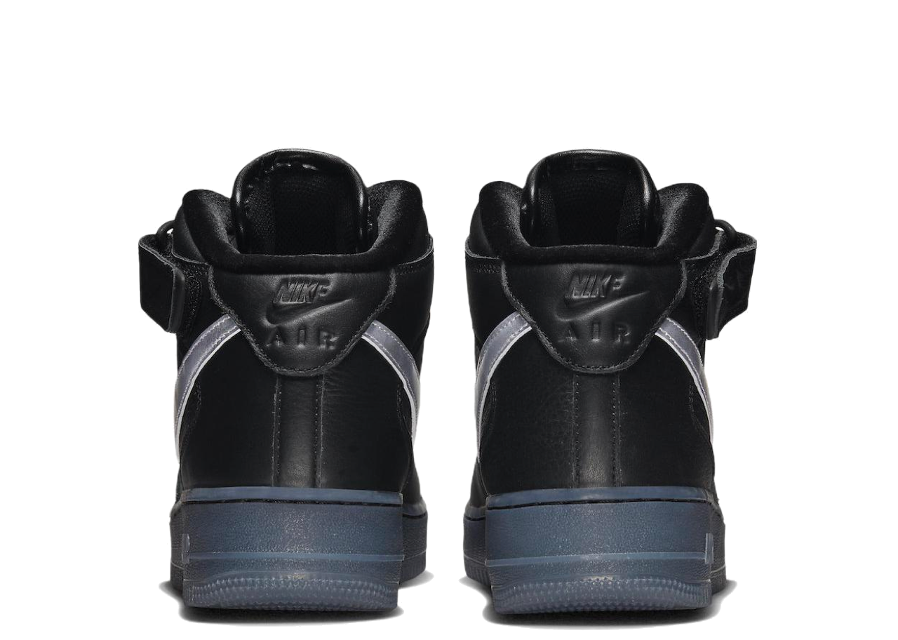 Nike Air Force 1 Mid Prm Black Metallic Silver - photo 3