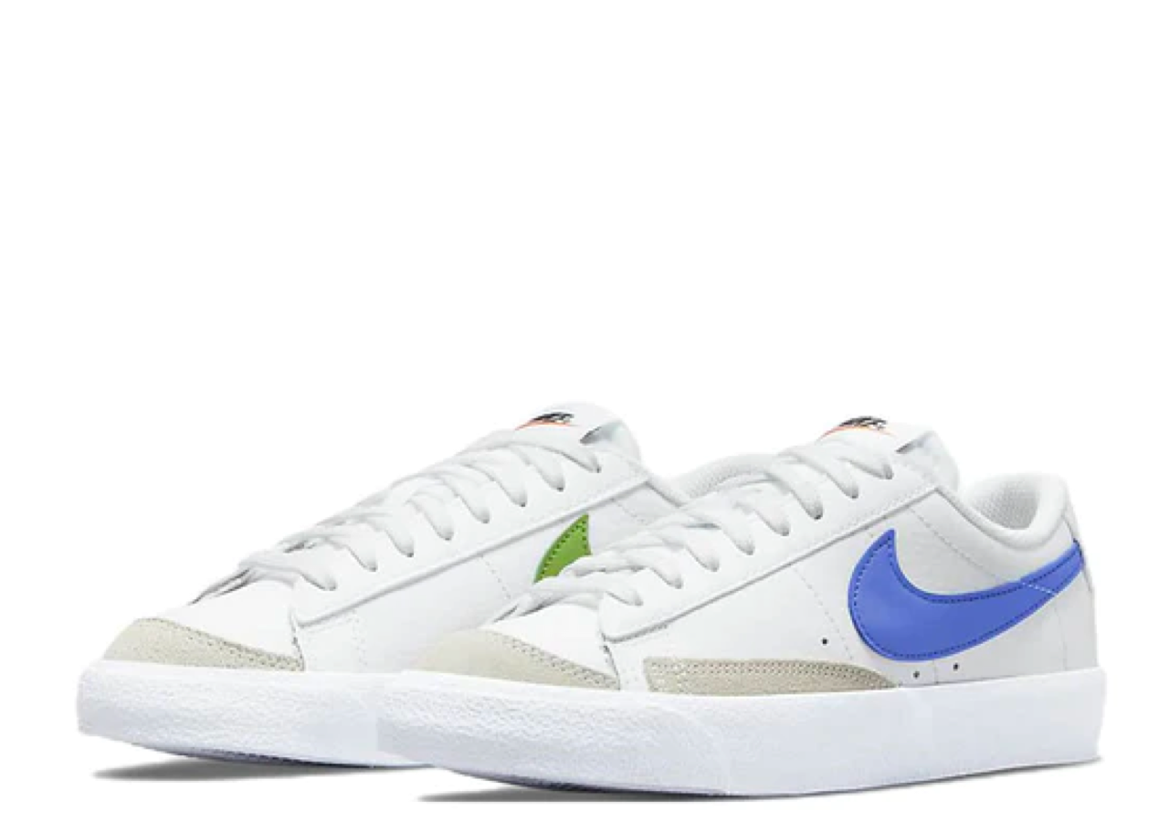 Nike Blazer 77 Low White Medium Blue Cholorophyll (Grade School) - photo 2