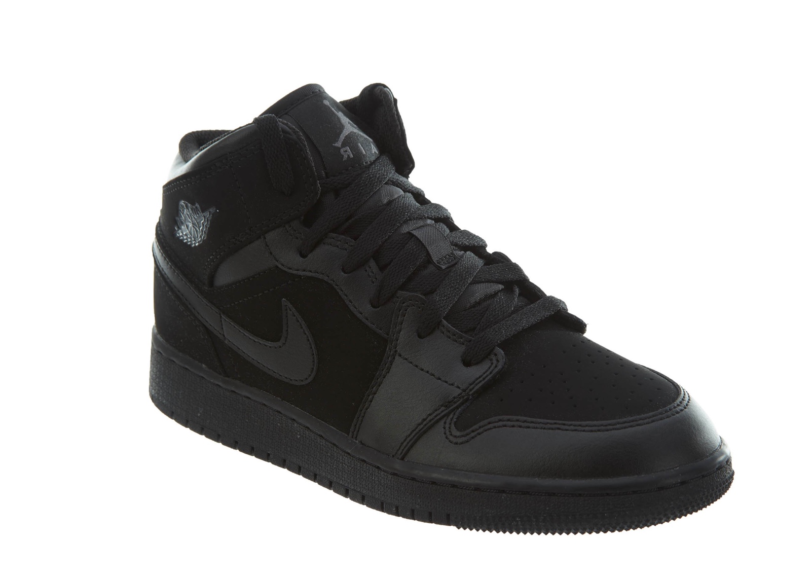 Air Jordan 1 Mid Triple Black (2016) (Grade School) - photo 2