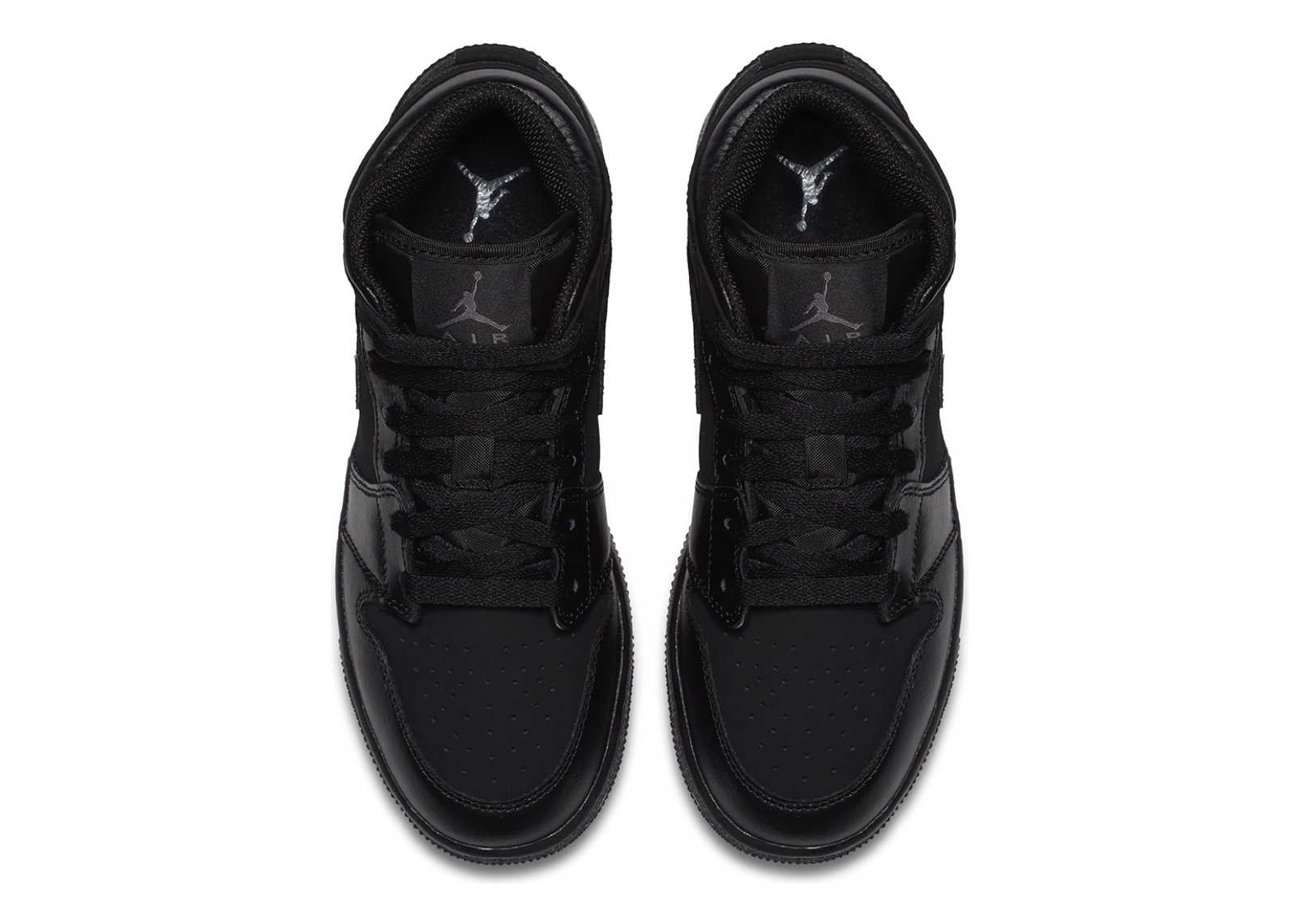 Air Jordan 1 Mid Triple Black (2016) (Grade School) - photo 3