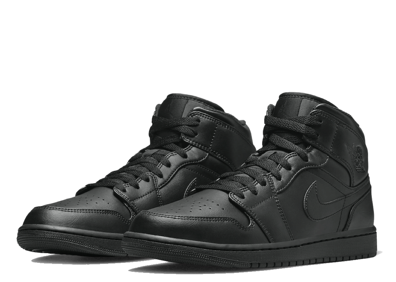 Air Jordan 1 Mid Triple Black (2022) - photo 2