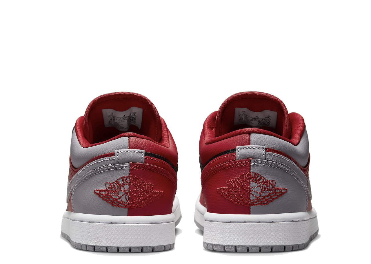 Air Jordan 1 Low SE Split Grey Gym Red (Women's) - photo 3