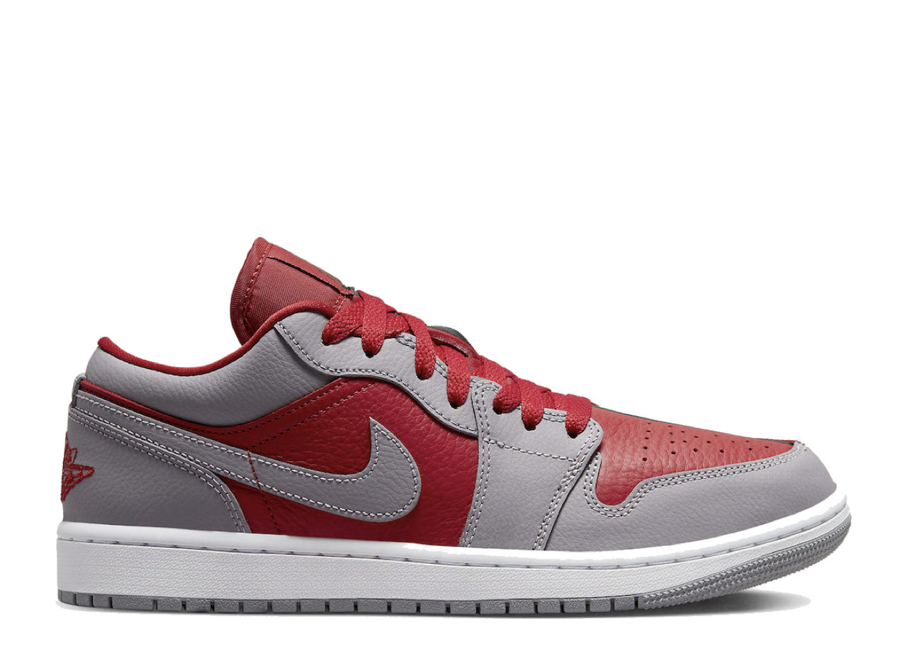Air Jordan 1 Low SE Split Grey Gym Red (Women's)