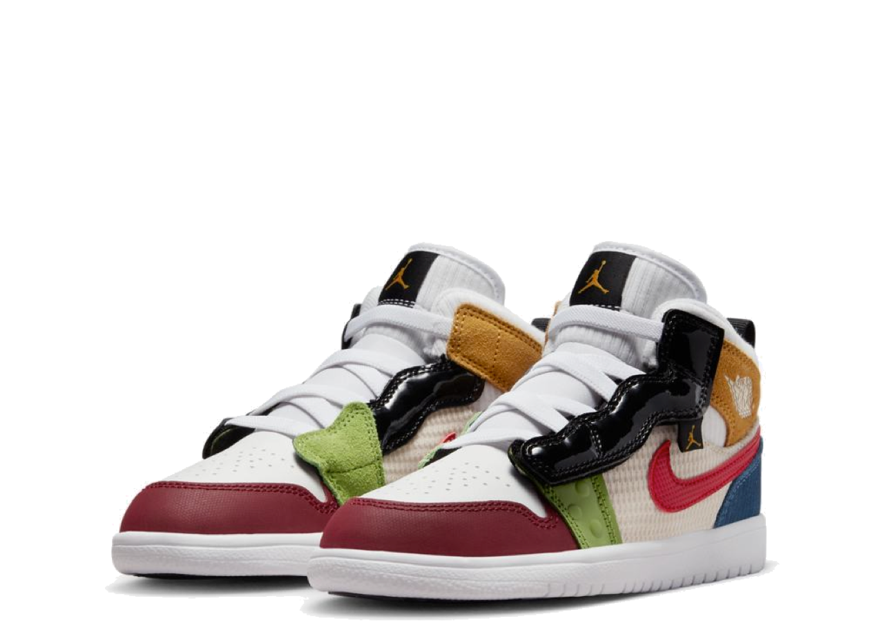 Air Jordan 1 Mid Alt SE Patchwork (Pre-School) - photo 2