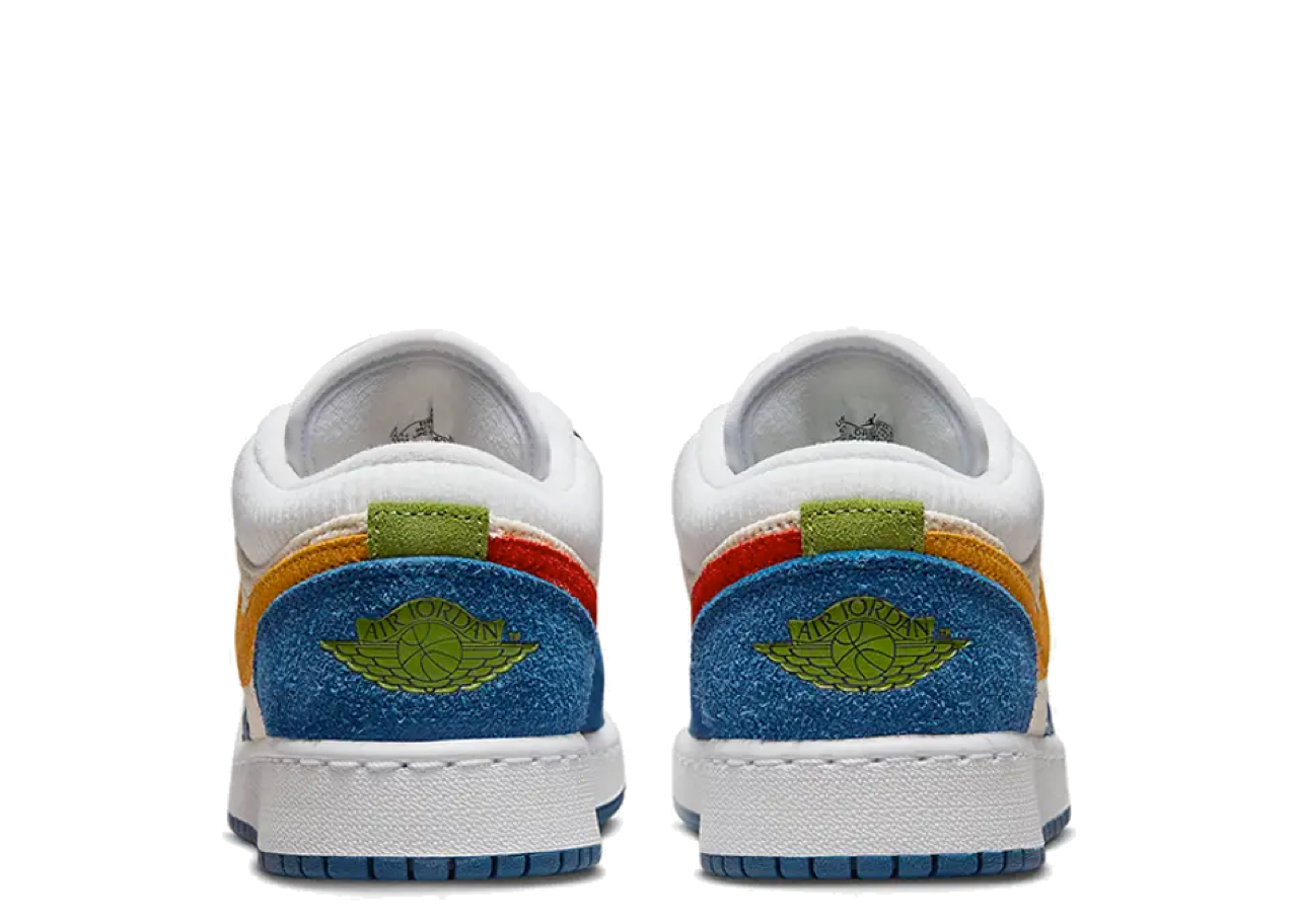 Air Jordan 1 Low SE French Blue Chutney White (Grade School) - photo 3