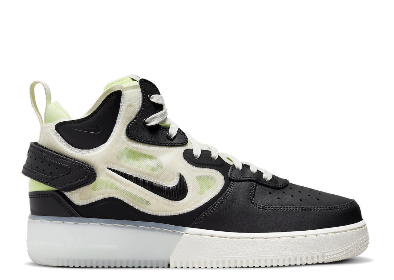 Nike Air Force 1 React Mid Black Sail Ghost Green
