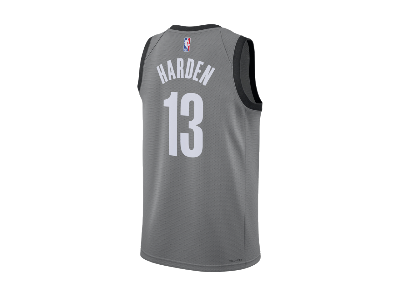 Jordan NBA James Harden Brooklyn Nets Statement Edition Swingman Jersey Grey - photo 2