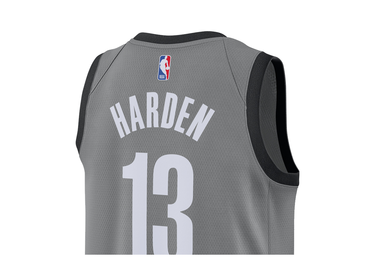 Jordan NBA James Harden Brooklyn Nets Statement Edition Swingman Jersey Grey - photo 4