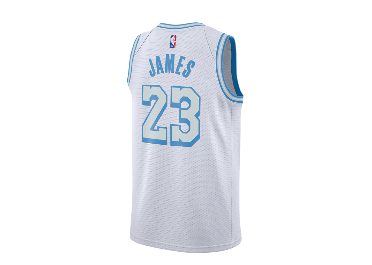 Nike NBA Lebron James LA Lakers City Edition Swingman Jersey White (2020) - photo 2