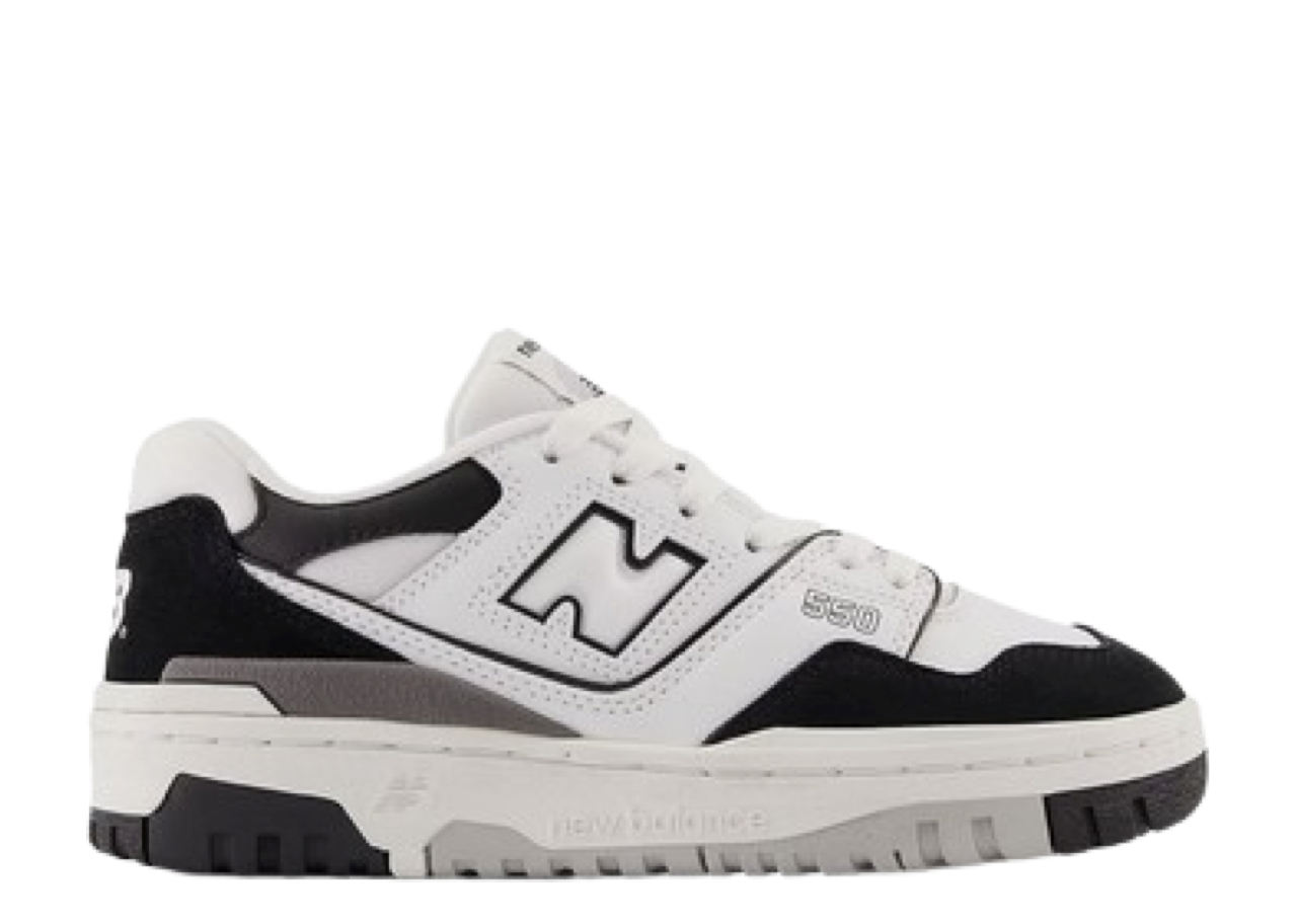 New Balance 550 White Black Rain Cloud (Grade School)