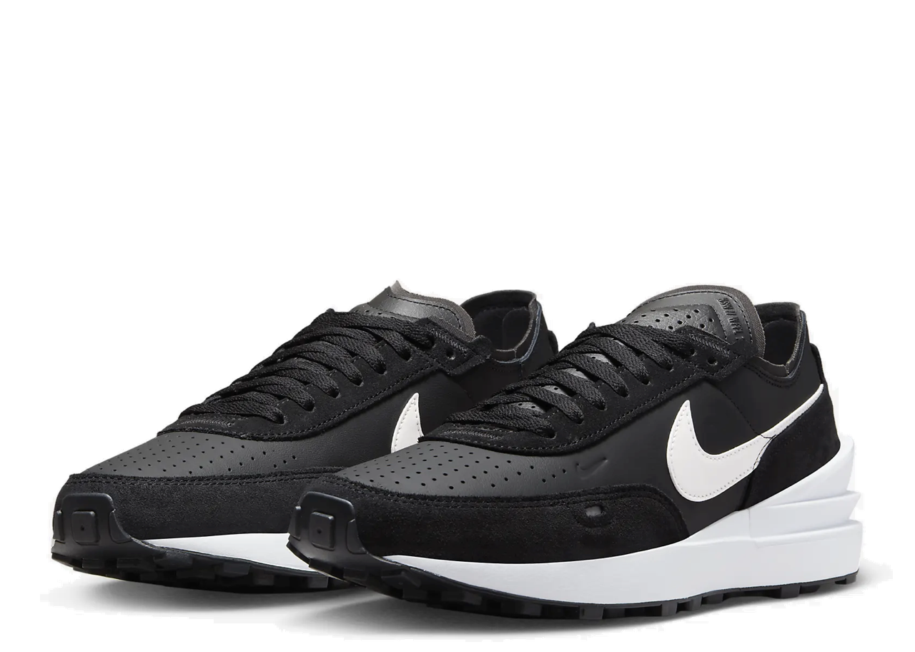 Nike Waffle One Leather Black White - photo 2