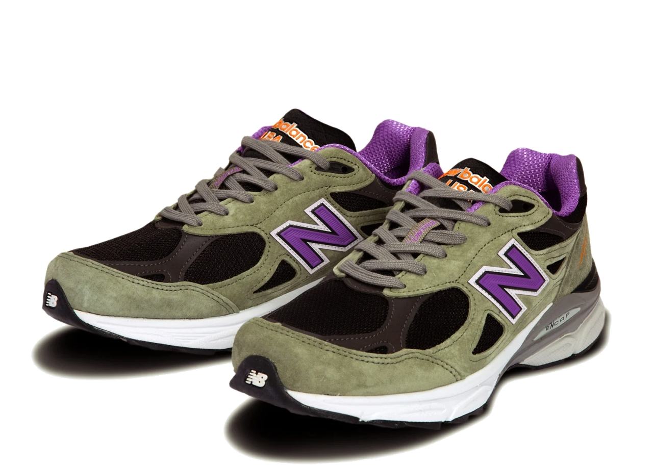 New Balance 990v3 MiUSA Teddy Santis Green Purple - photo 2