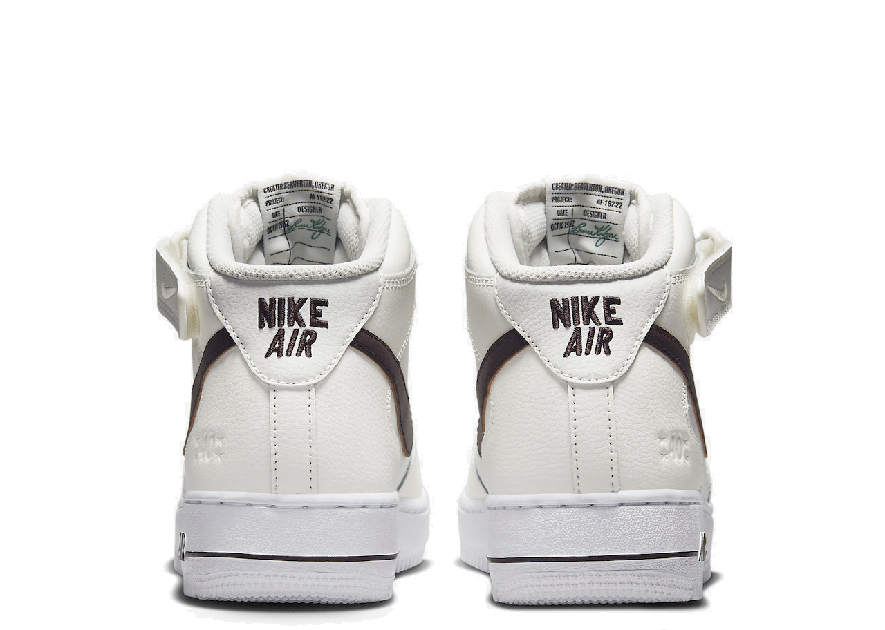 Nike Air Force 1 Mid '07 LV8 40th Anniversary Sail Brown Basalt - photo 3