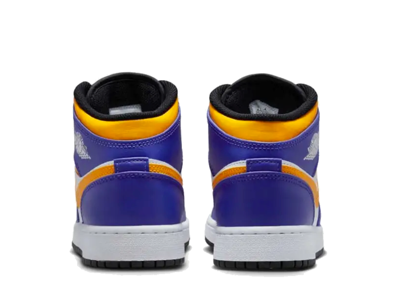 Air Jordan 1 Mid Lakers (2022) (Grade School) - photo 3