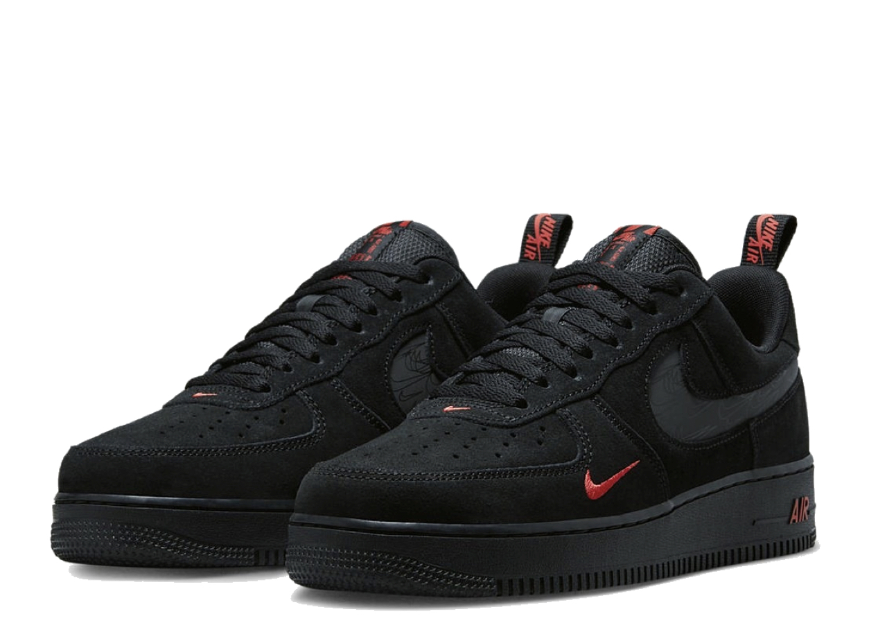 Nike Air Force 1 Multi Swoosh Black Orange - photo 2