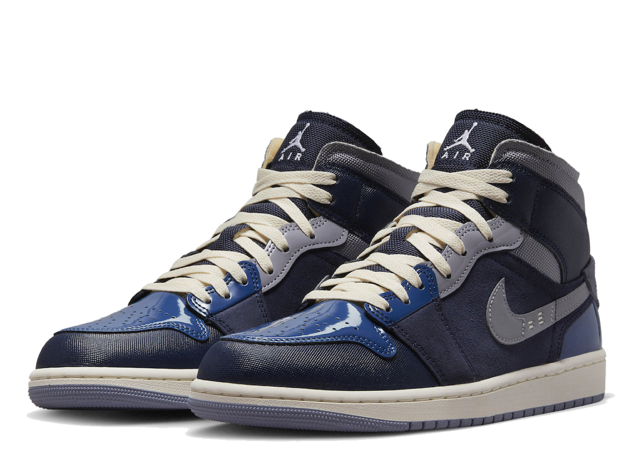 Air Jordan 1 Mid SE Craft Obsidian French Blue Ashen Slate White - photo 2