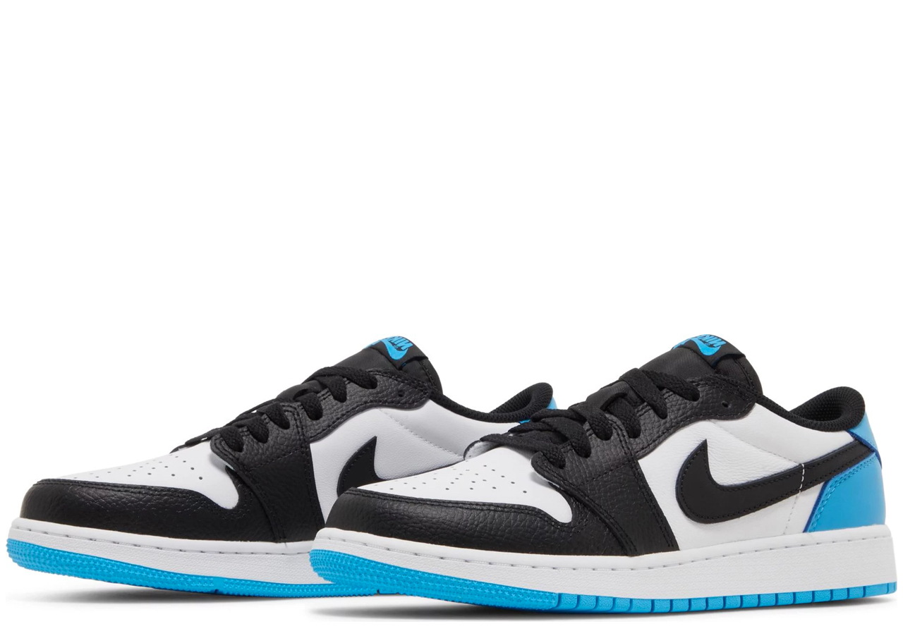 Air Jordan 1 Retro Low OG Black Dark Powder Blue (Grade School) - photo 2