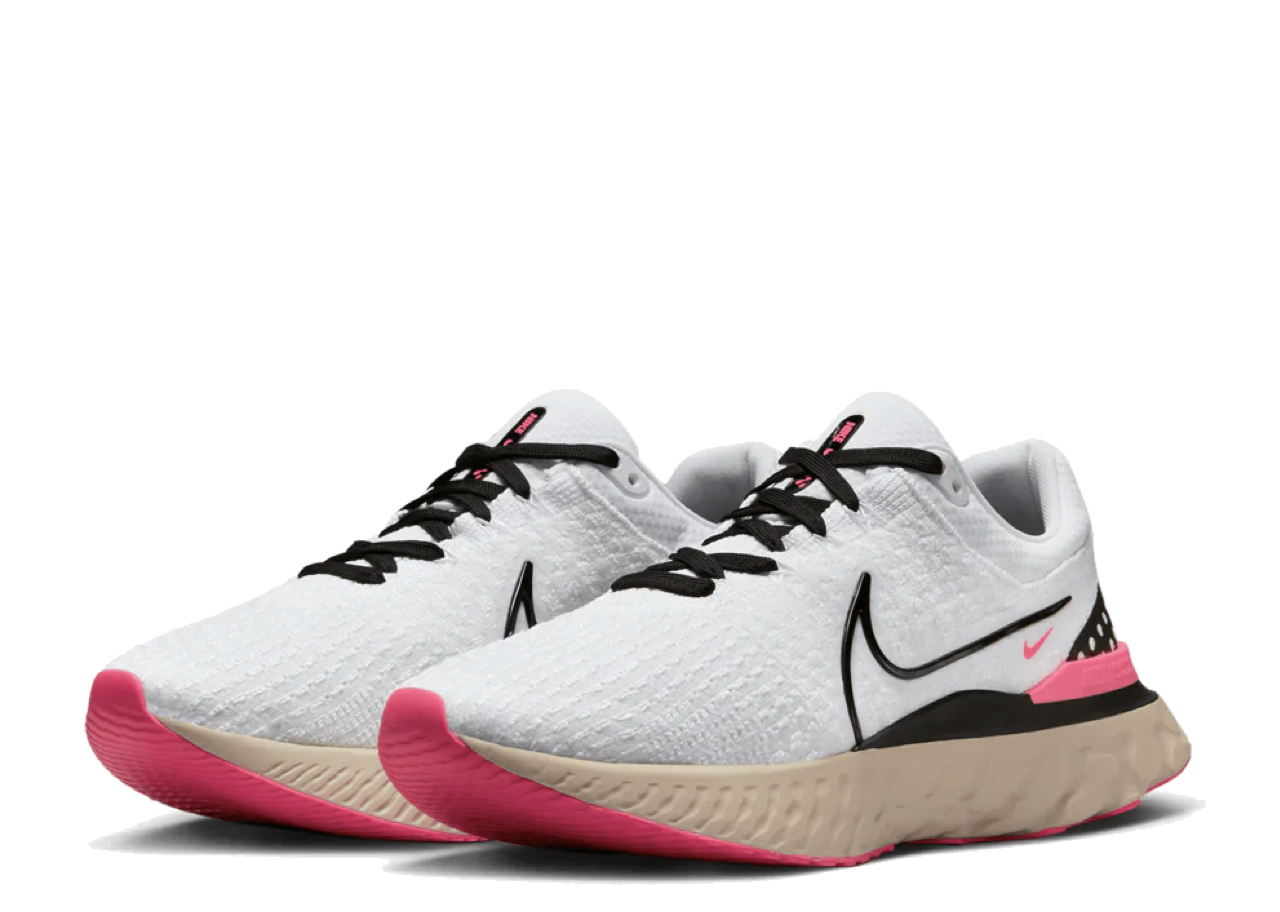 Nike React Infinity Run Flyknit 3 White Hyper Pink - photo 2