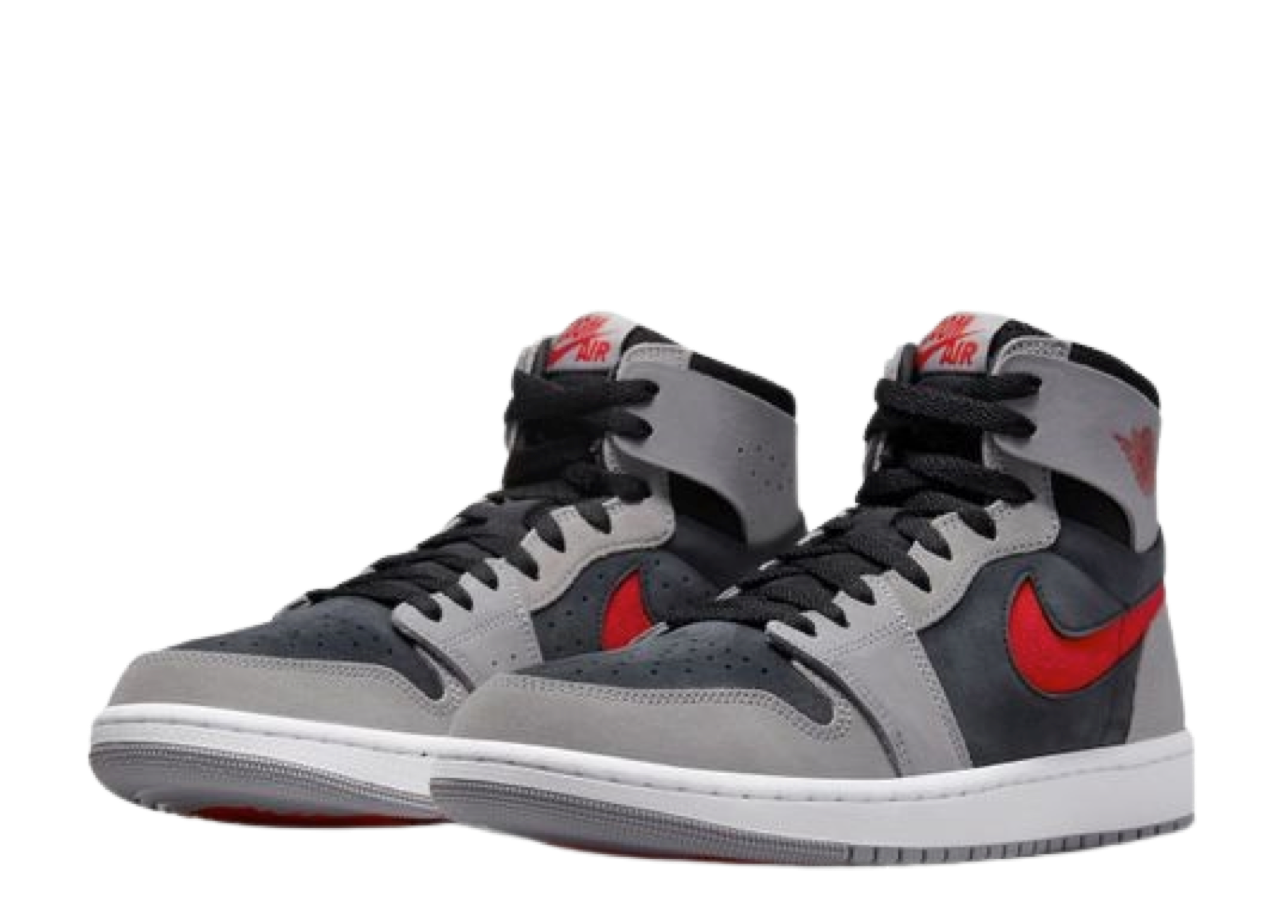 Air Jordan 1 High Zoom Air CMFT 2 Black Fire Red Cement - photo 2