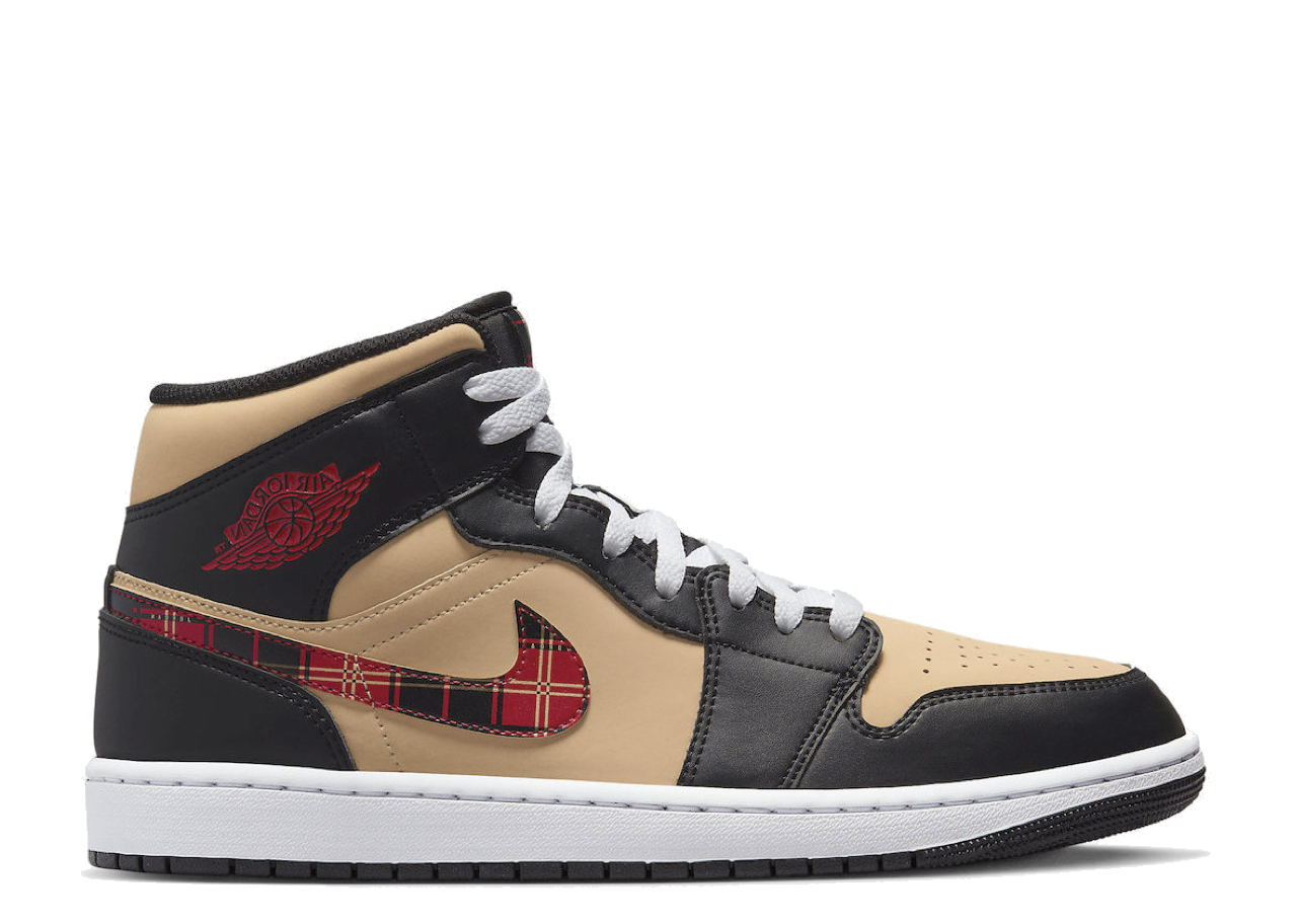 Air Jordan 1 Mid Tartan Swoosh