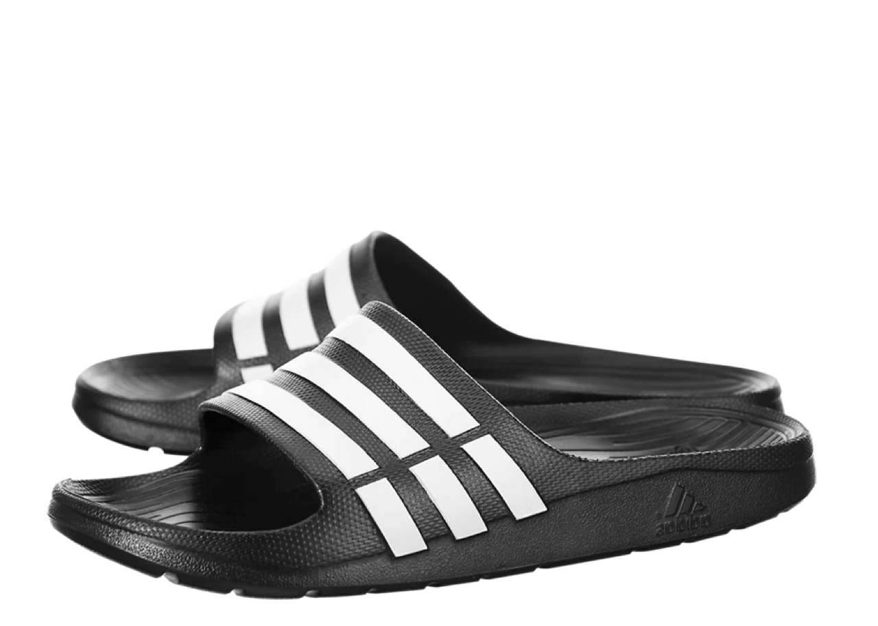 Adidas Duramo Slides Black White - photo 2